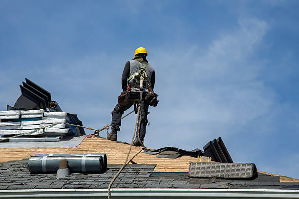 Professional Roofing technician working in Mamaroneck, NY